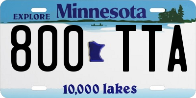 MN license plate 800TTA