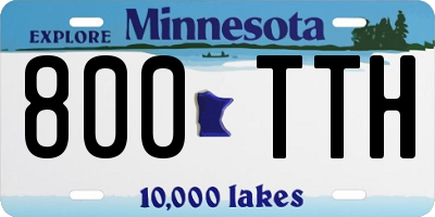 MN license plate 800TTH