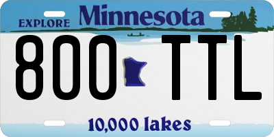 MN license plate 800TTL