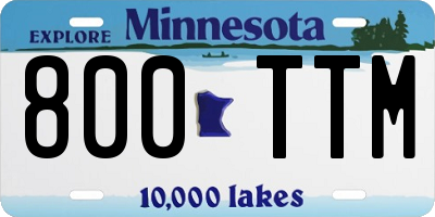 MN license plate 800TTM