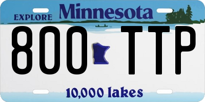 MN license plate 800TTP
