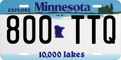 MN license plate 800TTQ