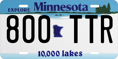 MN license plate 800TTR