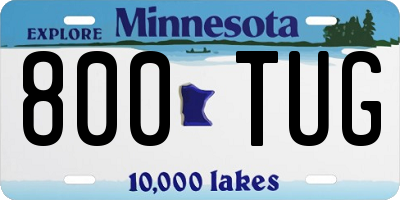 MN license plate 800TUG