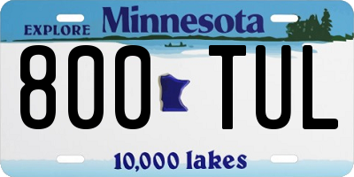 MN license plate 800TUL
