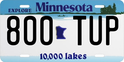 MN license plate 800TUP