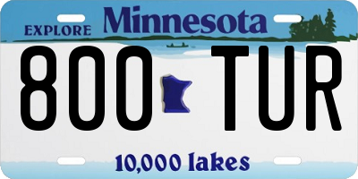 MN license plate 800TUR