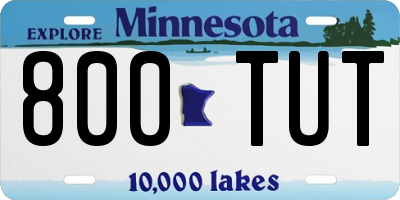 MN license plate 800TUT