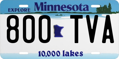 MN license plate 800TVA