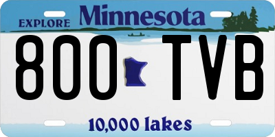 MN license plate 800TVB