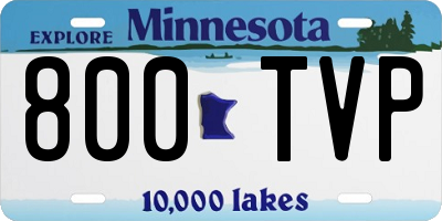 MN license plate 800TVP