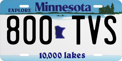MN license plate 800TVS