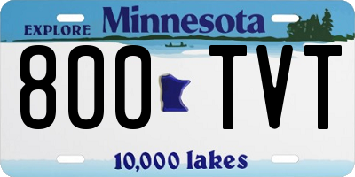 MN license plate 800TVT