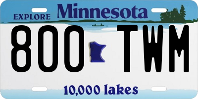 MN license plate 800TWM