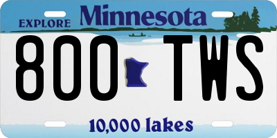 MN license plate 800TWS
