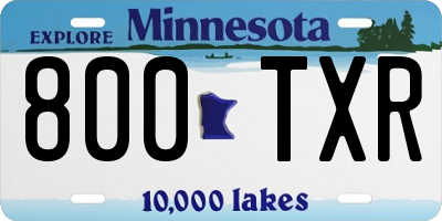 MN license plate 800TXR