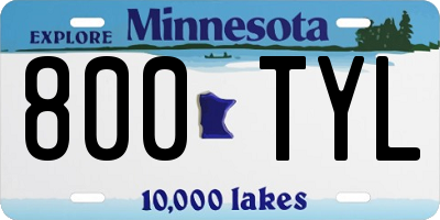 MN license plate 800TYL