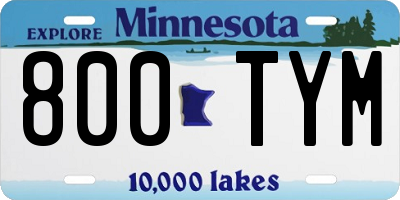 MN license plate 800TYM