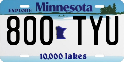 MN license plate 800TYU