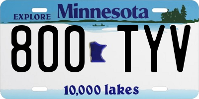 MN license plate 800TYV
