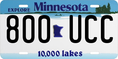 MN license plate 800UCC
