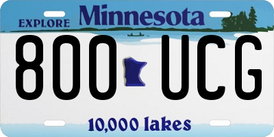 MN license plate 800UCG