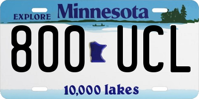 MN license plate 800UCL