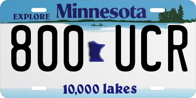 MN license plate 800UCR