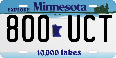 MN license plate 800UCT