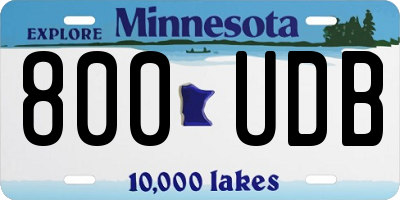 MN license plate 800UDB