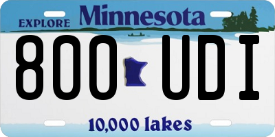 MN license plate 800UDI