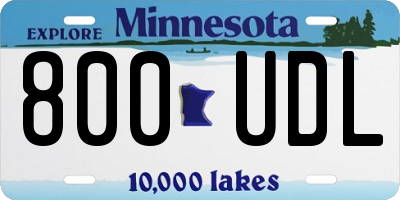 MN license plate 800UDL