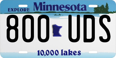 MN license plate 800UDS