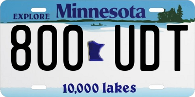 MN license plate 800UDT