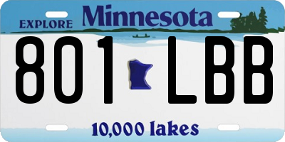 MN license plate 801LBB