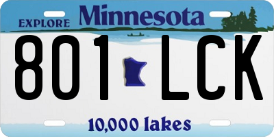 MN license plate 801LCK