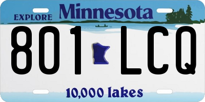 MN license plate 801LCQ