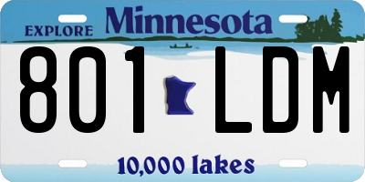 MN license plate 801LDM