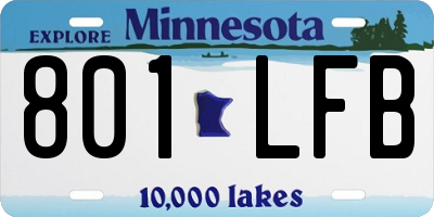 MN license plate 801LFB