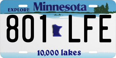 MN license plate 801LFE