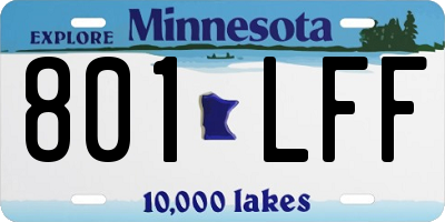 MN license plate 801LFF