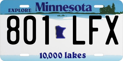 MN license plate 801LFX