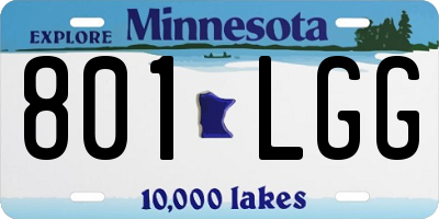 MN license plate 801LGG