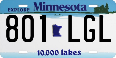 MN license plate 801LGL
