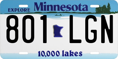 MN license plate 801LGN