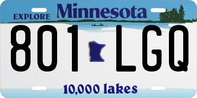 MN license plate 801LGQ