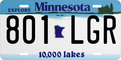 MN license plate 801LGR
