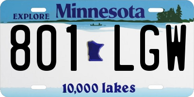 MN license plate 801LGW