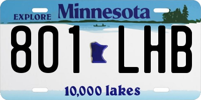 MN license plate 801LHB