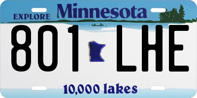 MN license plate 801LHE